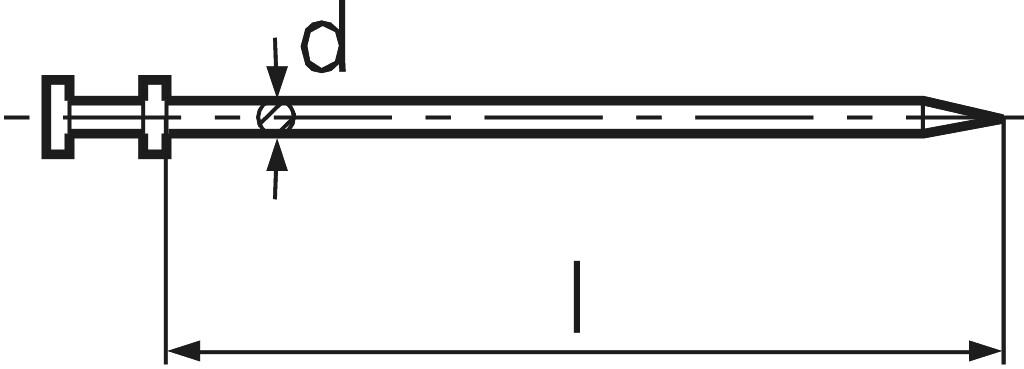 Doppelkopfstifte   34 x 80  St